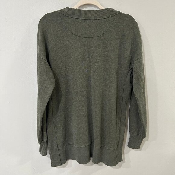 Aerie The Sweat Everyday Crew Neck Oversized Green Sweatshirt Women's Size XS - Picture 4 of 4